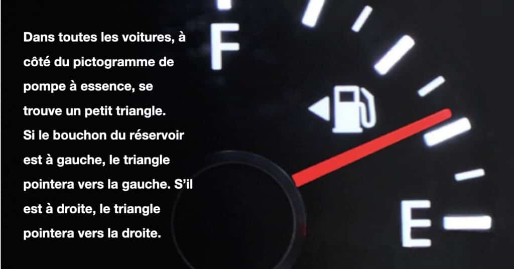 De quel côté est mon bouchon d'essence ?
