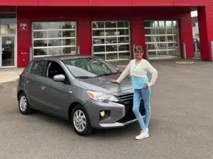 Avis client: Mitsubishi Mirage 2022 financé avec Prêt Auto Partez
