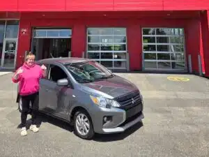 Avis client: Mitsubishi Mirage 2023 financé avec Prêt Auto Partez
