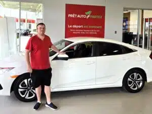 Avis client: Honda Civic 2018 financé avec Prêt Auto Partez