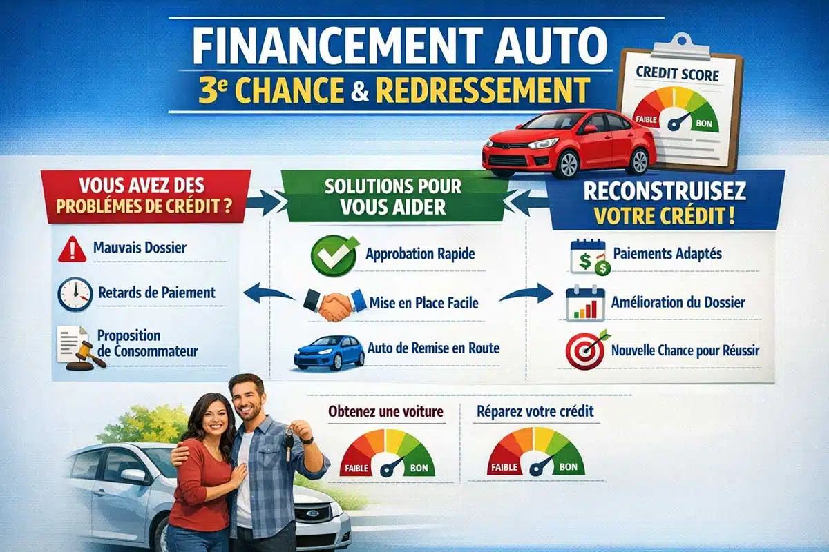 Graphique explicatif financement auto 3e chance et redressement